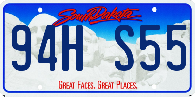 SD license plate 94HS55