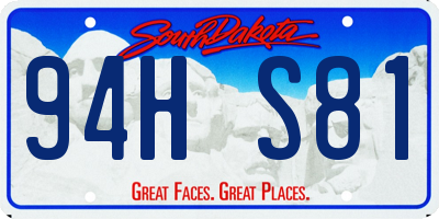 SD license plate 94HS81