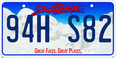 SD license plate 94HS82