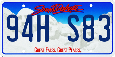SD license plate 94HS83