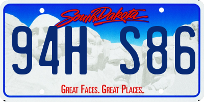 SD license plate 94HS86