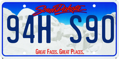 SD license plate 94HS90