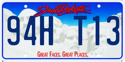 SD license plate 94HT13