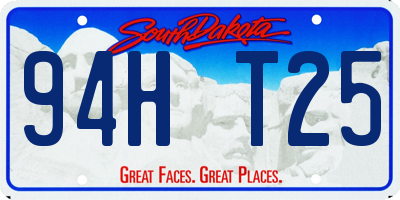 SD license plate 94HT25