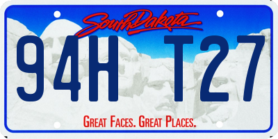 SD license plate 94HT27