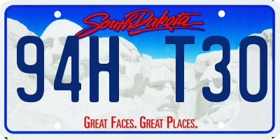 SD license plate 94HT30