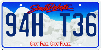 SD license plate 94HT36