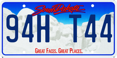 SD license plate 94HT44