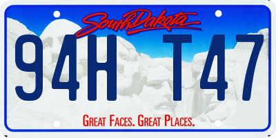 SD license plate 94HT47