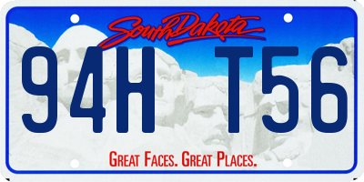 SD license plate 94HT56