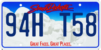 SD license plate 94HT58