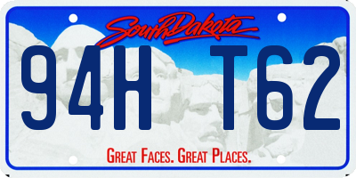 SD license plate 94HT62