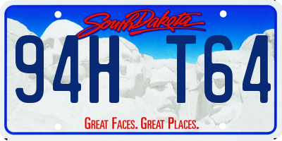 SD license plate 94HT64