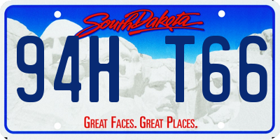 SD license plate 94HT66