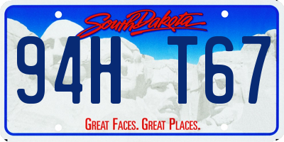 SD license plate 94HT67