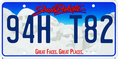 SD license plate 94HT82