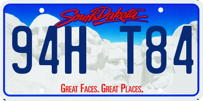 SD license plate 94HT84