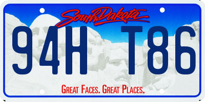 SD license plate 94HT86