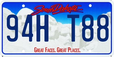 SD license plate 94HT88