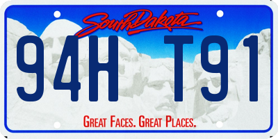 SD license plate 94HT91