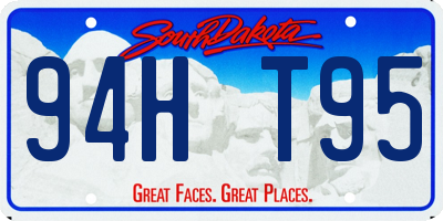 SD license plate 94HT95