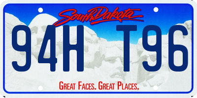 SD license plate 94HT96