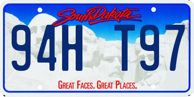 SD license plate 94HT97