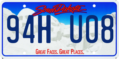 SD license plate 94HU08