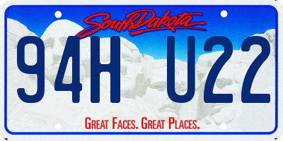 SD license plate 94HU22
