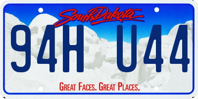 SD license plate 94HU44
