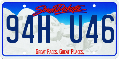 SD license plate 94HU46