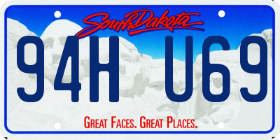 SD license plate 94HU69