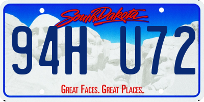 SD license plate 94HU72