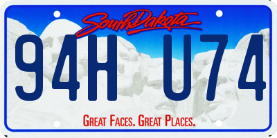 SD license plate 94HU74