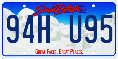 SD license plate 94HU95