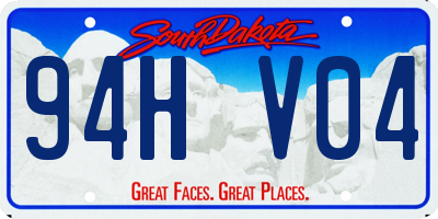 SD license plate 94HV04