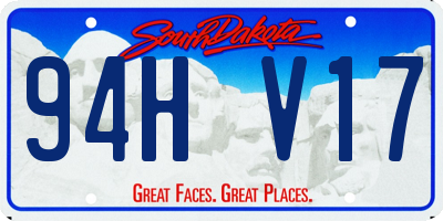 SD license plate 94HV17