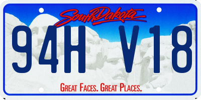 SD license plate 94HV18