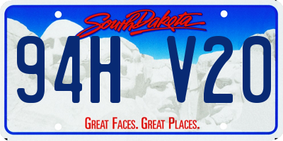 SD license plate 94HV20