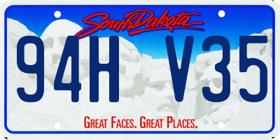 SD license plate 94HV35