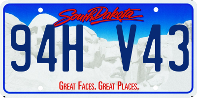 SD license plate 94HV43