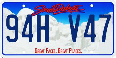 SD license plate 94HV47