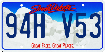 SD license plate 94HV53