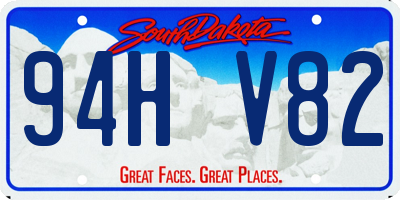 SD license plate 94HV82