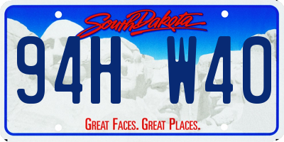 SD license plate 94HW40