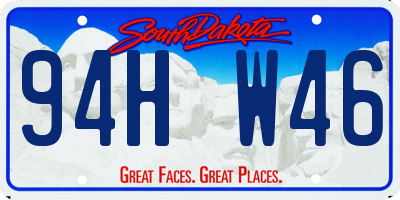 SD license plate 94HW46