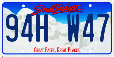 SD license plate 94HW47