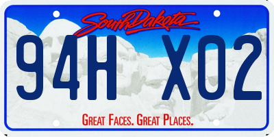 SD license plate 94HX02