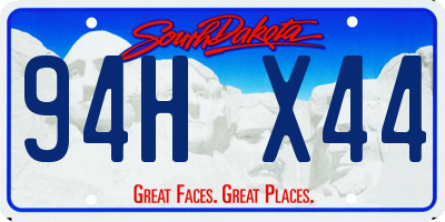 SD license plate 94HX44