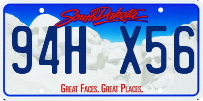 SD license plate 94HX56